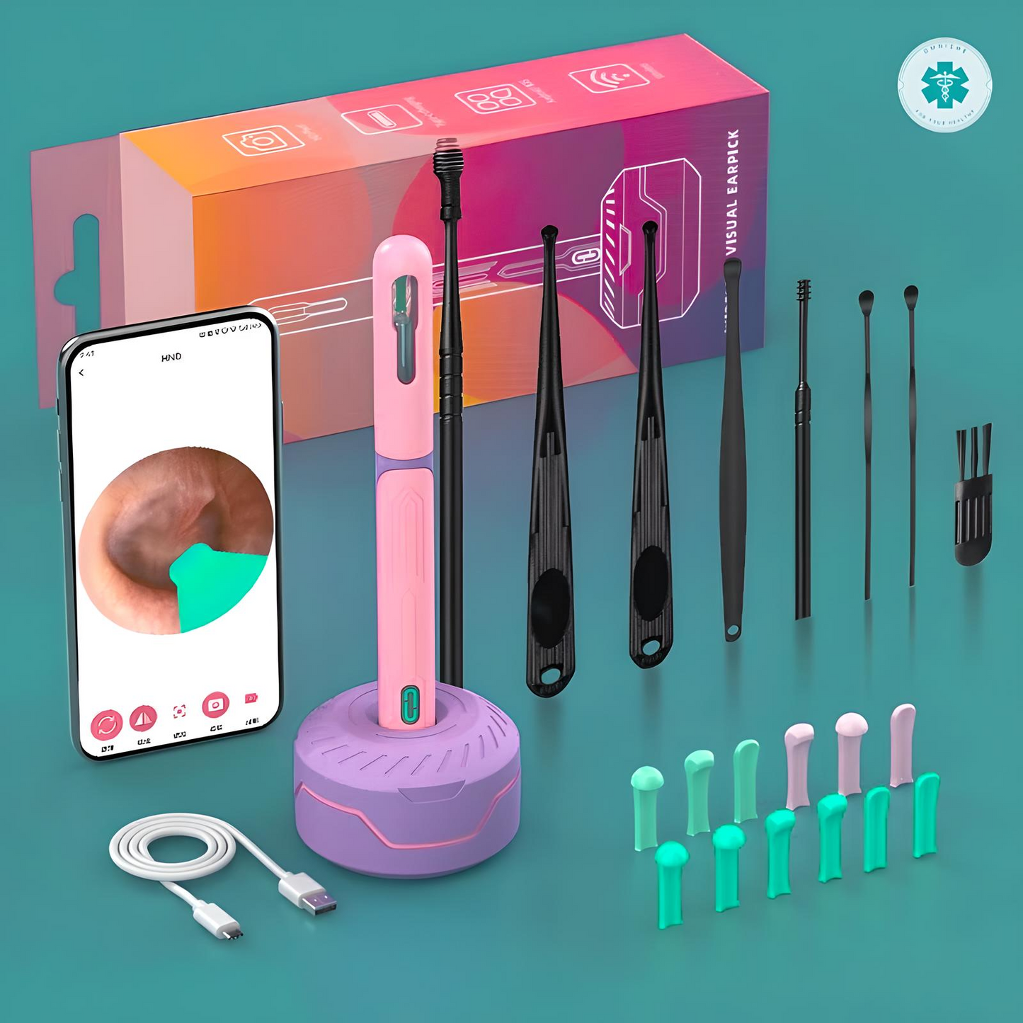 Omnishe™ Earwax Removal Tools With Camera / Ear Sticks Otoscope / Take Photo&Video in APP (High Results)