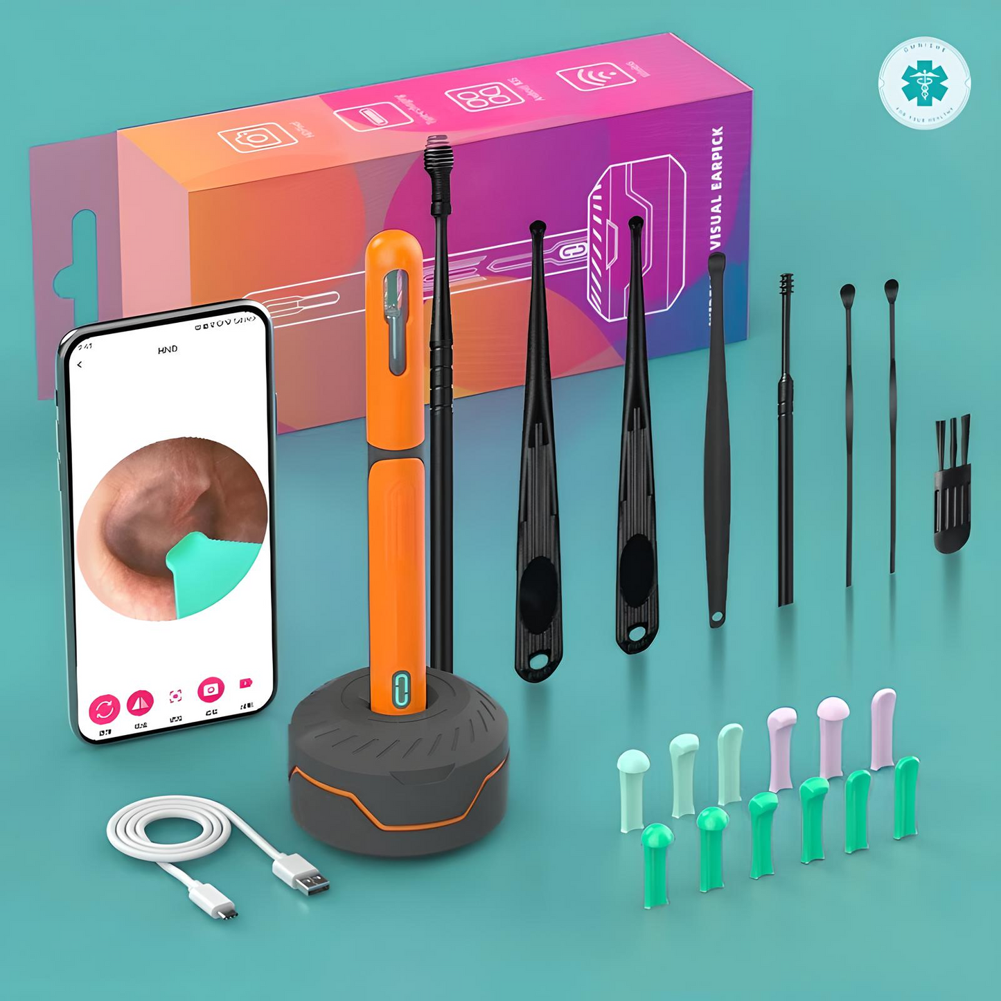 Omnishe™ Earwax Removal Tools With Camera / Ear Sticks Otoscope / Take Photo&Video in APP (High Results)