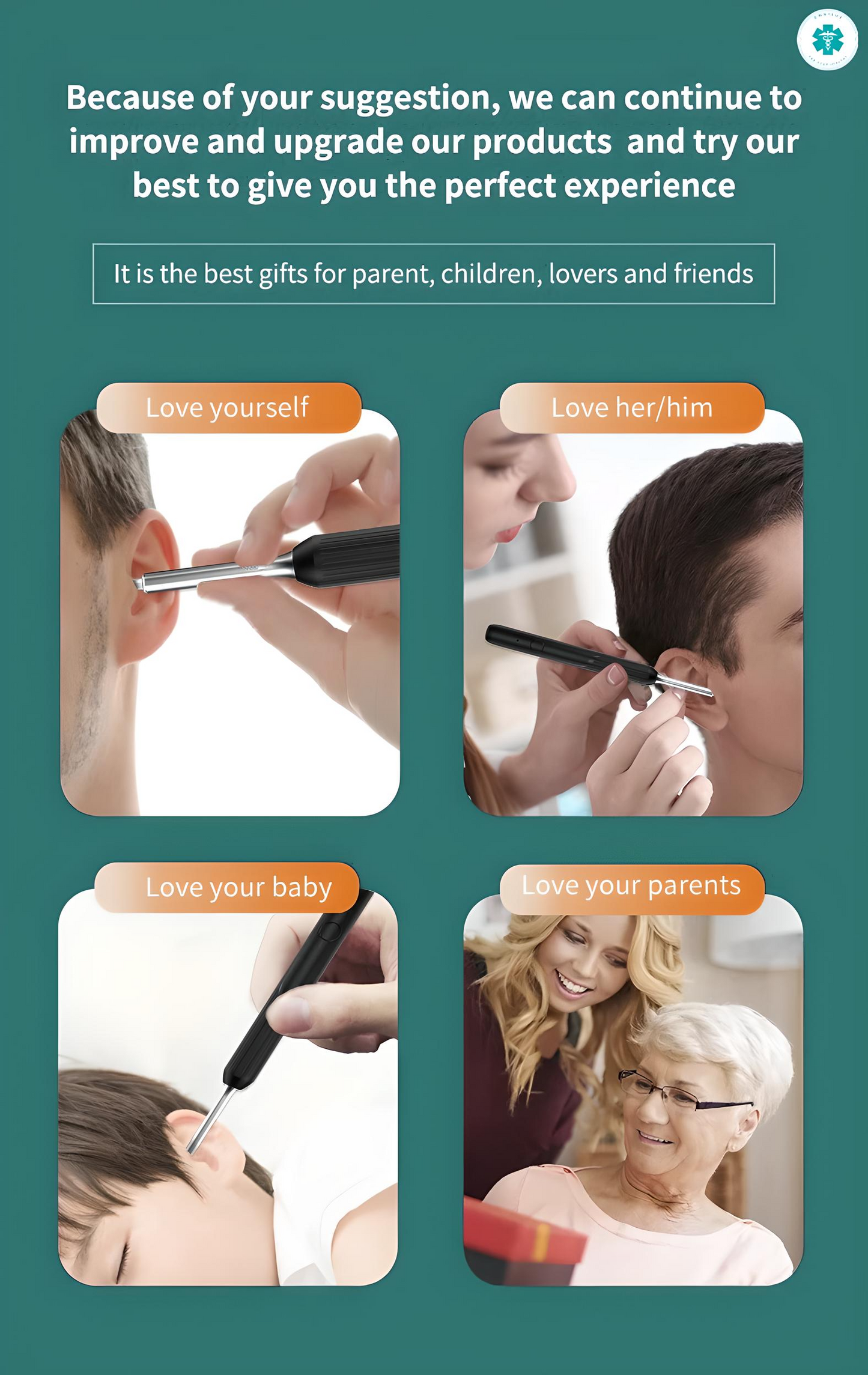 Omnishe™ Earwax Removal Tools With Camera / Ear Sticks Otoscope / Take Photo&Video in APP (High Results)