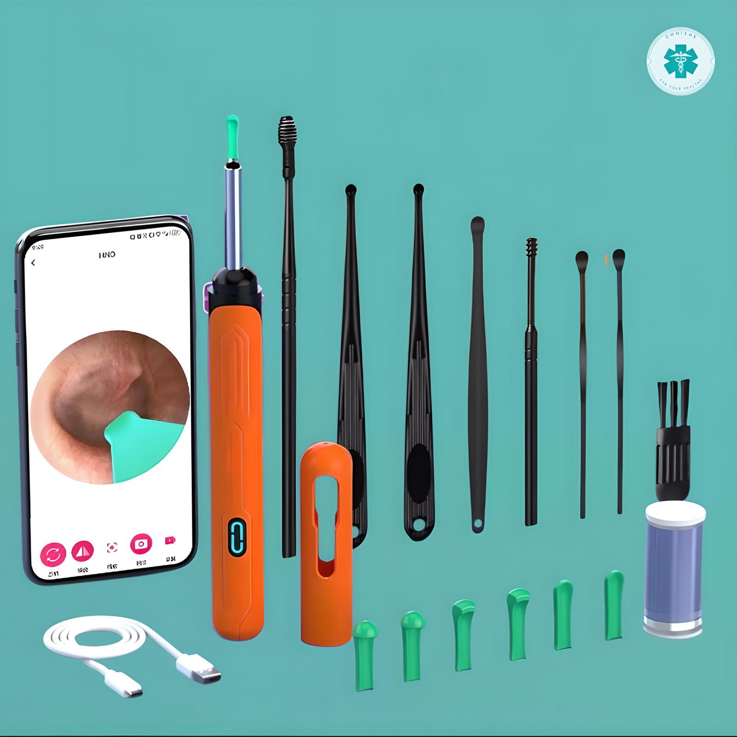 Omnishe™ Earwax Removal Tools With Camera / Ear Sticks Otoscope / Take Photo&Video in APP (High Results)