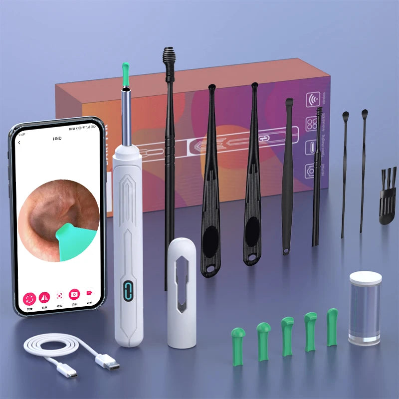 Omnishe™ Ear Cleaner with camera Set (Ear Sticks Otoscope) Take Photo&Video in APP (High Results)