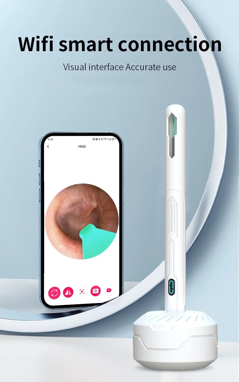 Omnishe™ Ear Cleaner with camera Set (Ear Sticks Otoscope) Take Photo&Video in APP (High Results)