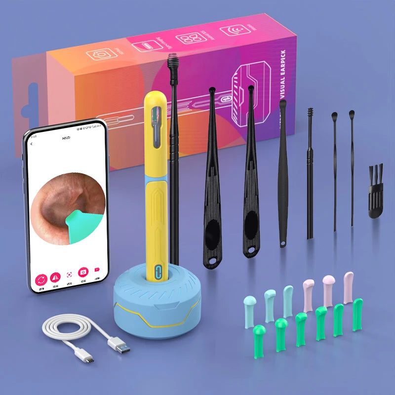 Omnishe™ Ear Cleaner with camera Set (Ear Sticks Otoscope) Take Photo&Video in APP (High Results)