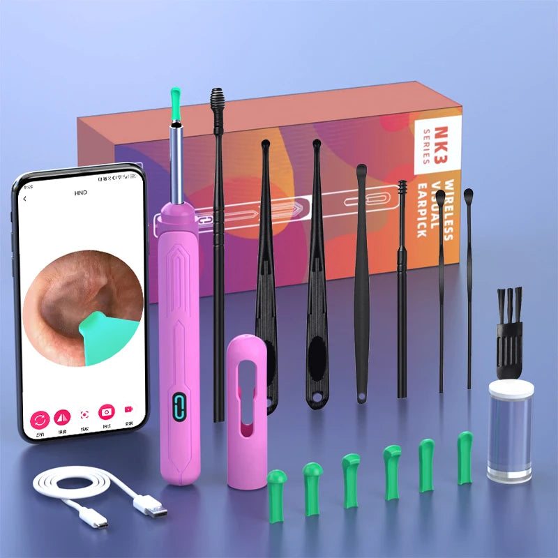 Omnishe™ Ear Cleaner with camera Set (Ear Sticks Otoscope) Take Photo&Video in APP (High Results)