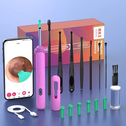 Omnishe™ Ear Cleaner with camera Set (Ear Sticks Otoscope) Take Photo&Video in APP (High Results)