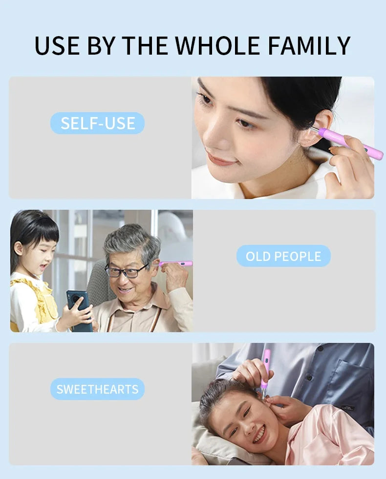Omnishe™ Ear Cleaner with camera Set (Ear Sticks Otoscope) Take Photo&Video in APP (High Results)