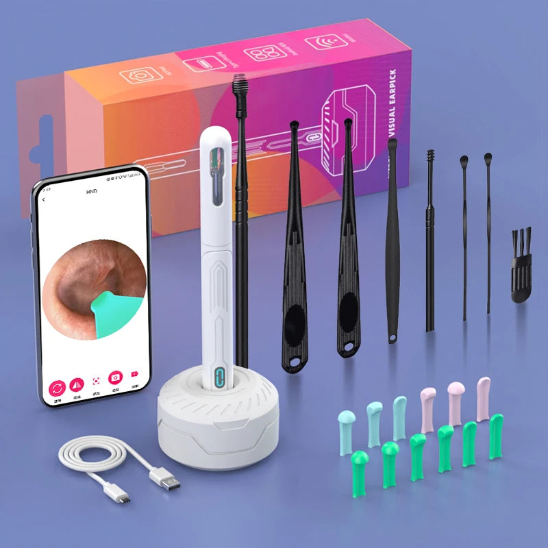 Omnishe™ Ear Cleaner with camera Set (Ear Sticks Otoscope) Take Photo&Video in APP (High Results)