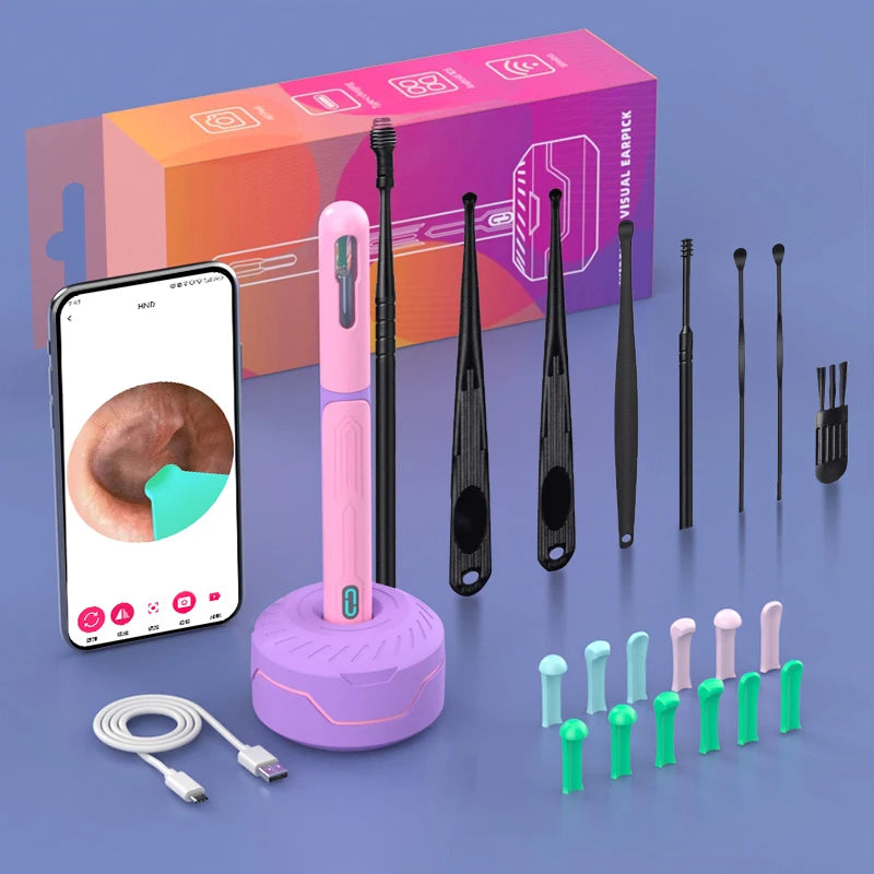 Omnishe™ Ear Cleaner with camera Set (Ear Sticks Otoscope) Take Photo&Video in APP (High Results)