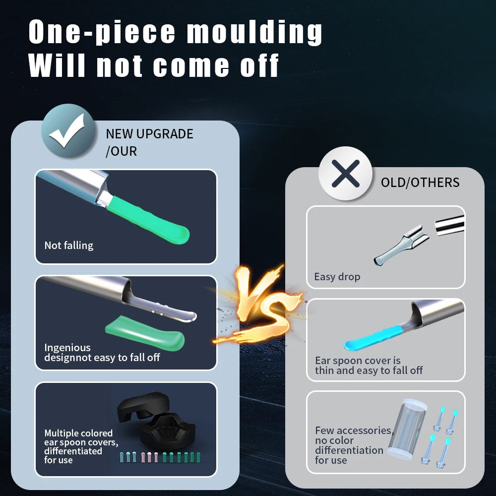 Omnishe™ Ear Cleaner with camera Set (Ear Sticks Otoscope) Take Photo&Video in APP (High Results)