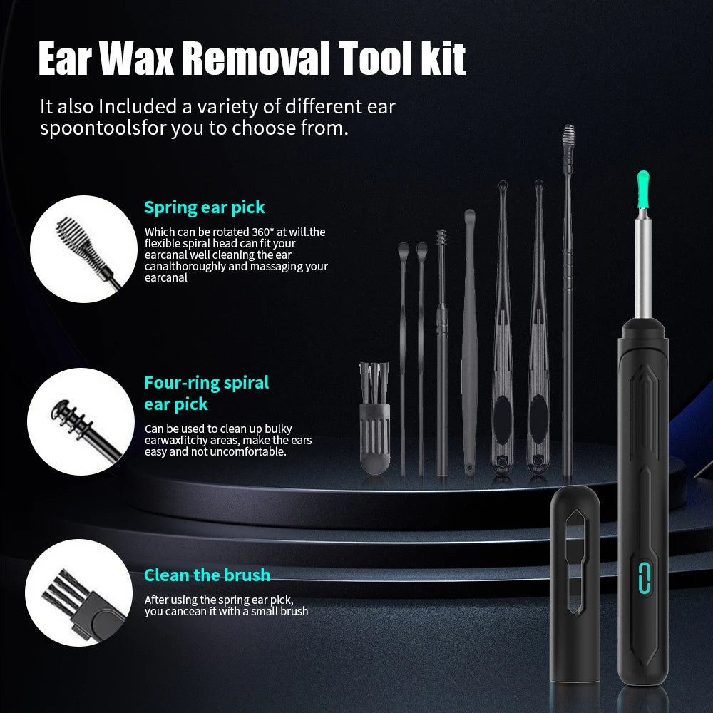Omnishe™ Ear Cleaner with camera Set (Ear Sticks Otoscope) Take Photo&Video in APP (High Results)
