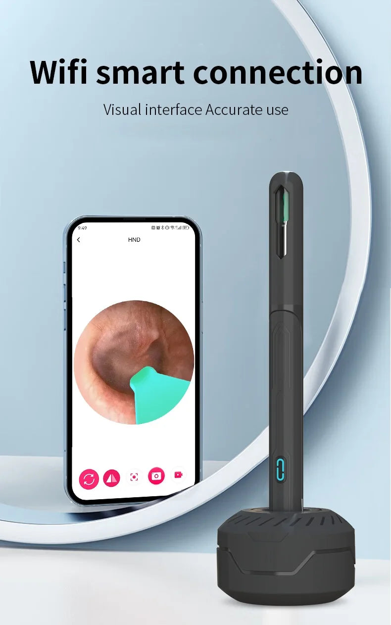Omnishe™ Ear Cleaner with camera Set (Ear Sticks Otoscope) Take Photo&Video in APP (High Results)