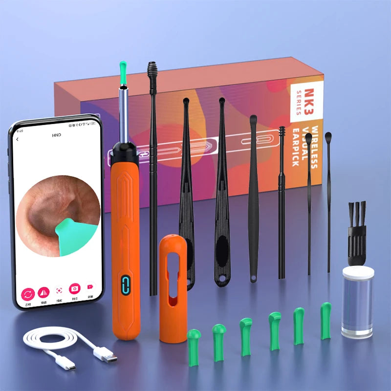 Omnishe™ Ear Cleaner with camera Set (Ear Sticks Otoscope) Take Photo&Video in APP (High Results)