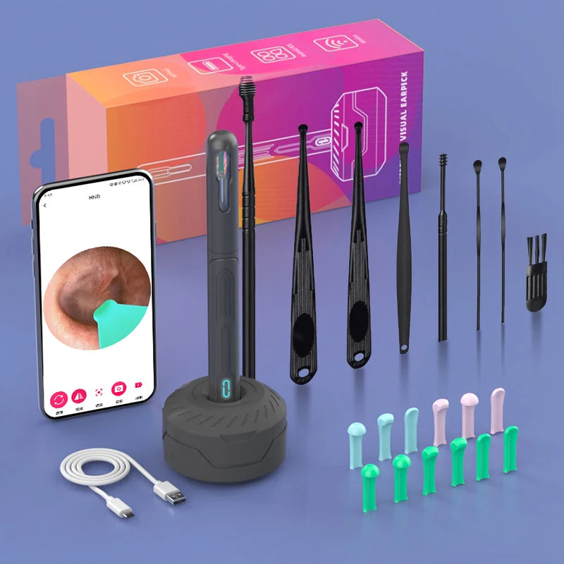 Omnishe™ Ear Cleaner with camera Set (Ear Sticks Otoscope) Take Photo&Video in APP (High Results)