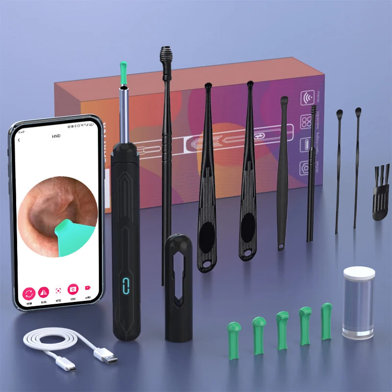 Omnishe™ Ear Cleaner with camera Set (Ear Sticks Otoscope) Take Photo&Video in APP (High Results)