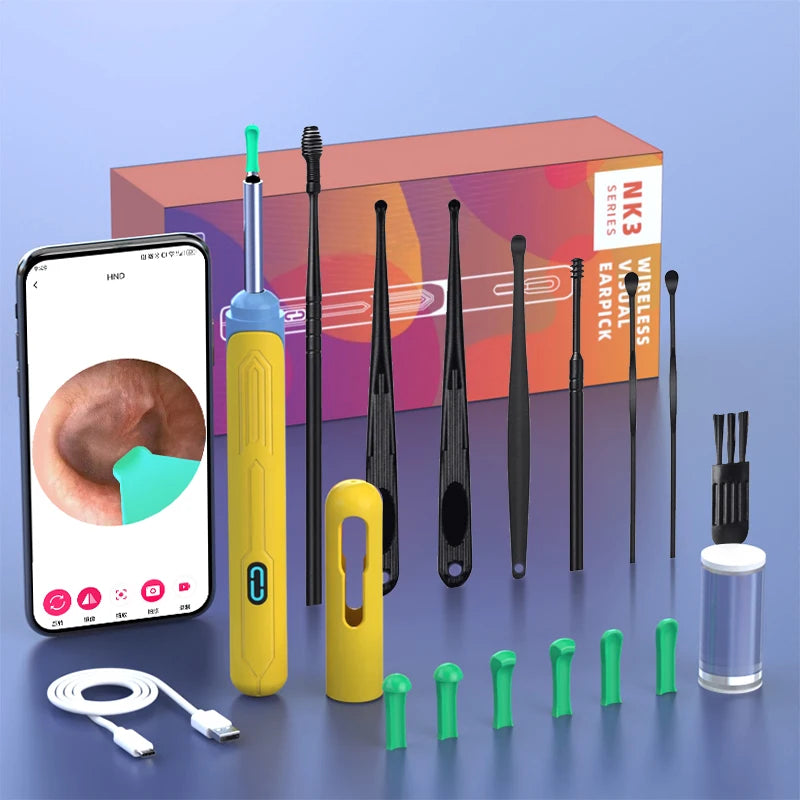 Omnishe™ Ear Cleaner with camera Set (Ear Sticks Otoscope) Take Photo&Video in APP (High Results)