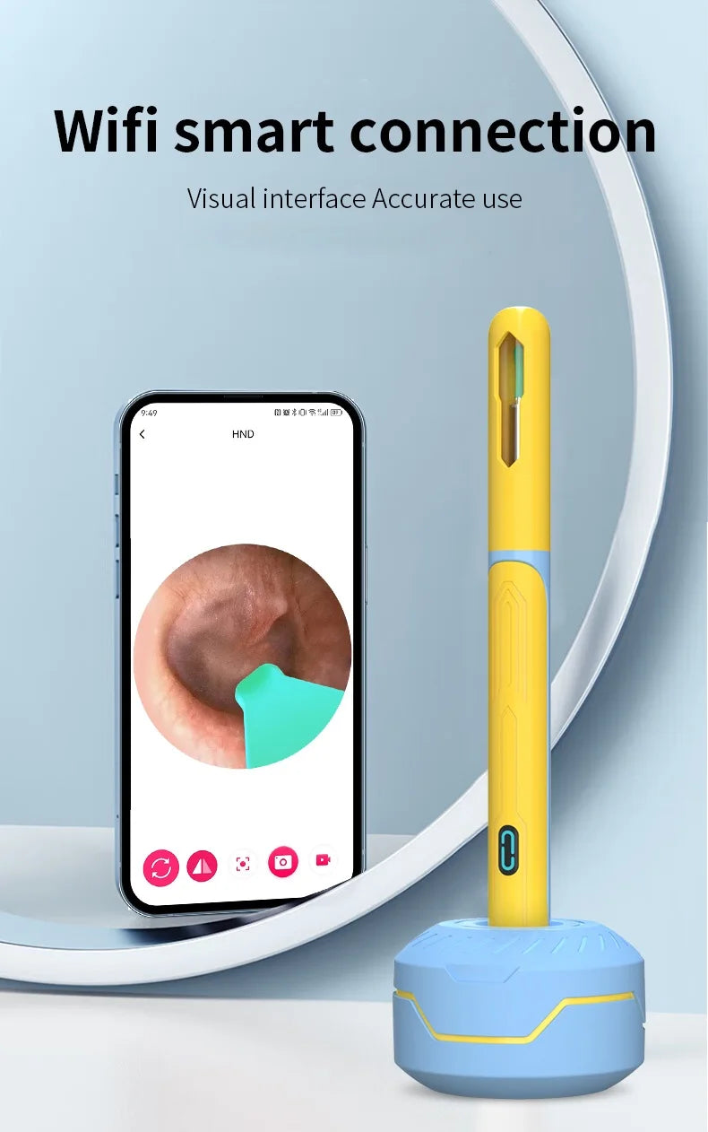 Omnishe™ Ear Cleaner with camera Set (Ear Sticks Otoscope) Take Photo&Video in APP (High Results)