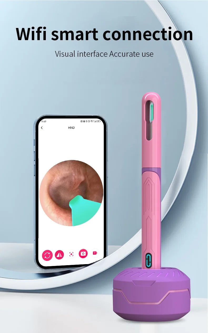 Omnishe™ Ear Cleaner with camera Set (Ear Sticks Otoscope) Take Photo&Video in APP (High Results)